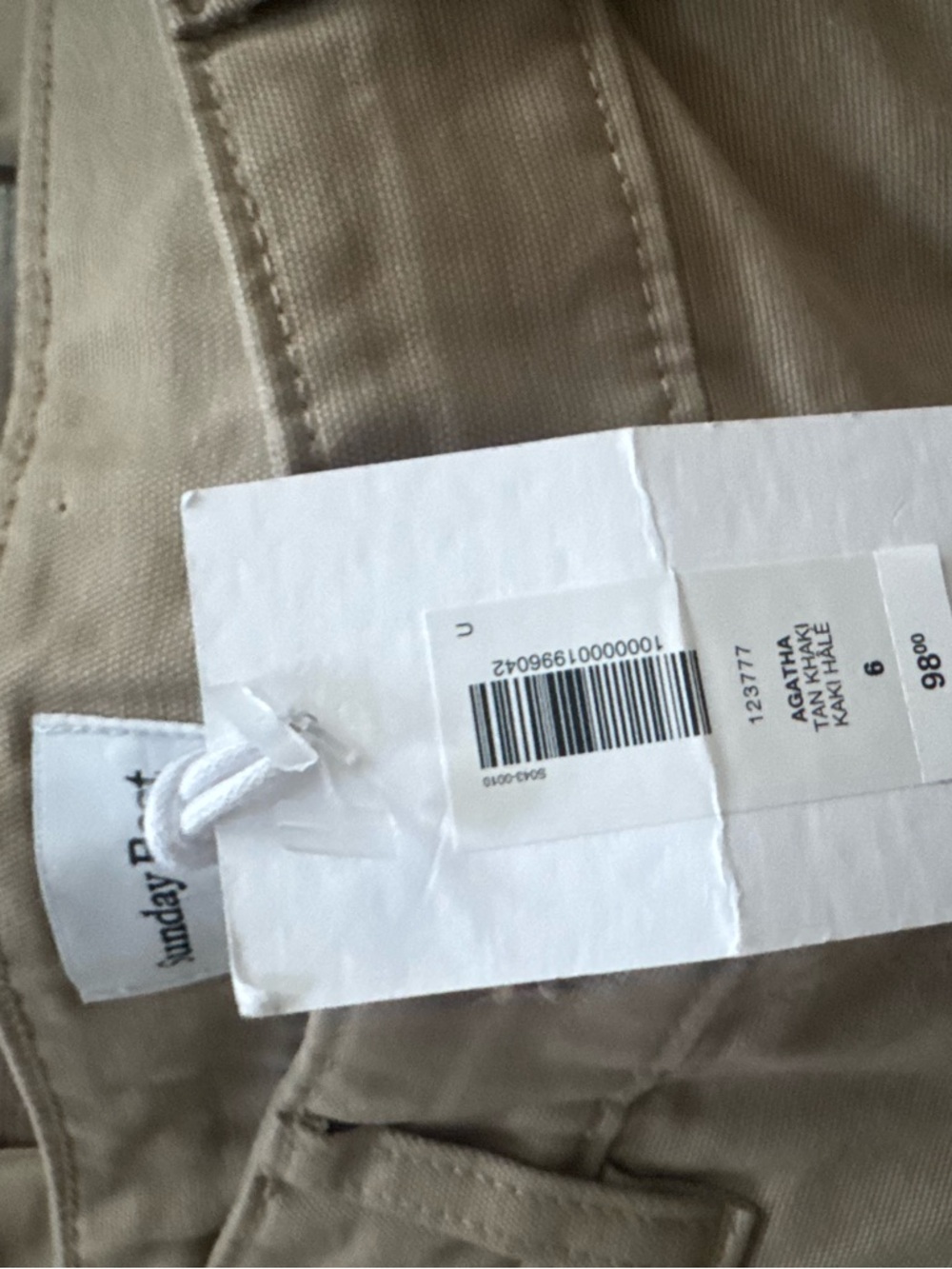 Sunday Best Aritzia Agatha Tan Khaki Pants size 6 - Picture 4 of 4